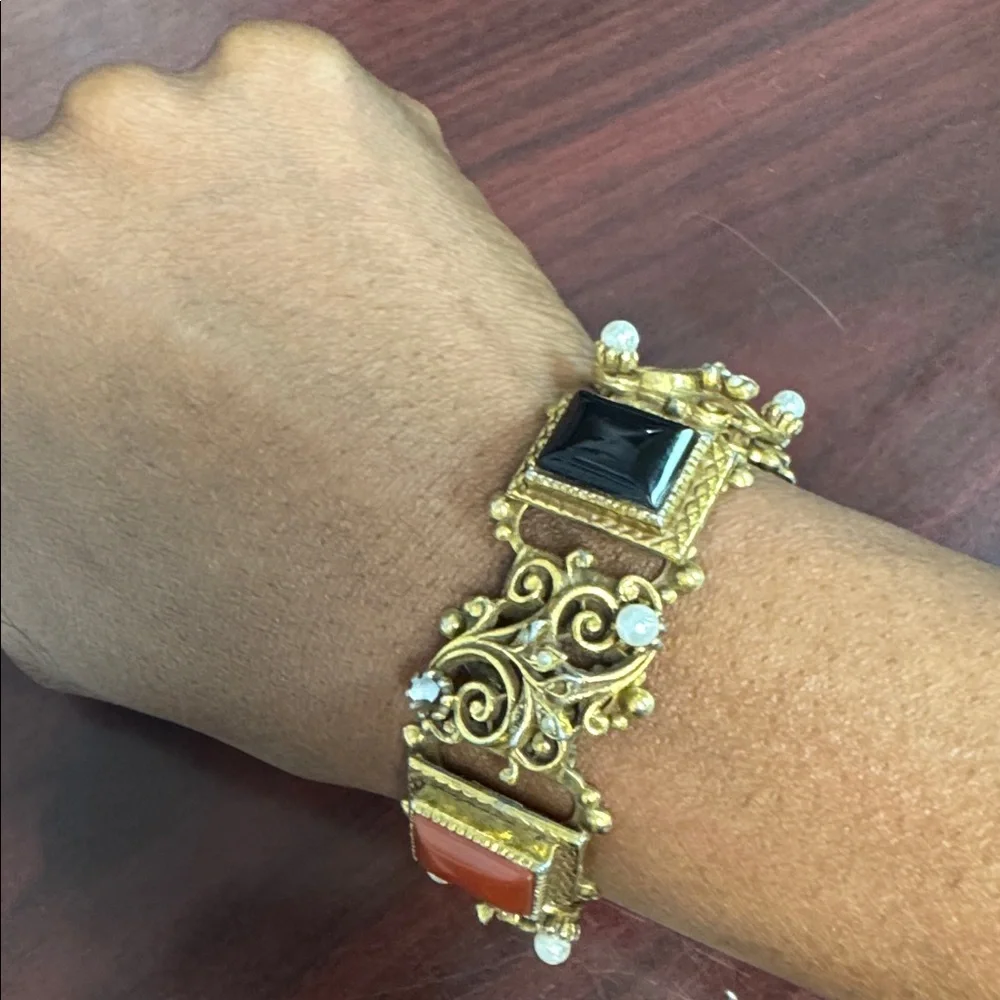 Vintage Arthur Pepper Signed Gemstone Bracelet